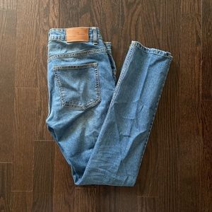 Frank & Oak Dylan Slim light blue faded denim jeans, 30x32